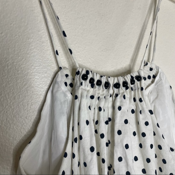 Farm Rio Polka Dot Onca Linen Blouse - Picture 5 of 8